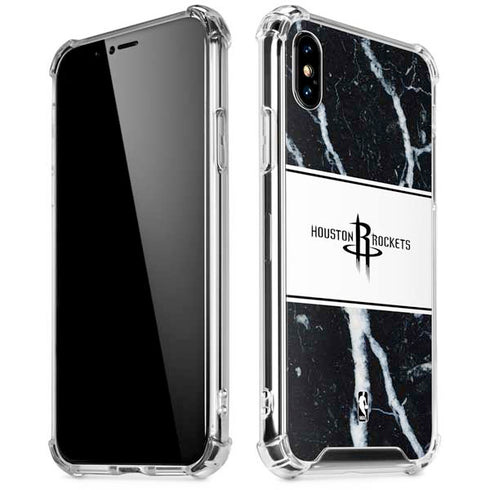 NBA Houston Rockets Marble iPhone XS Max Clear Case